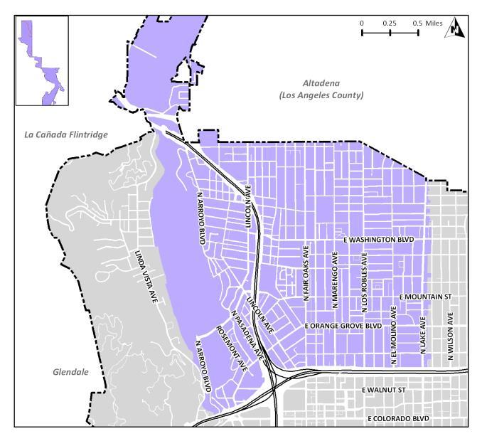 Policies 39.1 South Orange Grove Landscaping. Preserve, replace and enhance historic gardens and landscaping along South Orange Grove Boulevard. 39.2 Linkages to Old Pasadena.