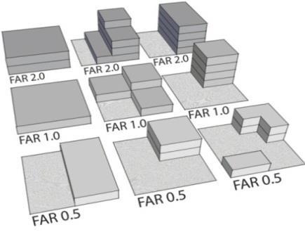 The diagrams are placeholders, to be replaced by those illustrating densities shown on the Land Use Diagram.