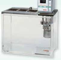 Visco Baths Applications Measuring application with capillary viscometers Use of densimeters and other related products ME-18V enables operation conforming to ASTM D445 ME-31A