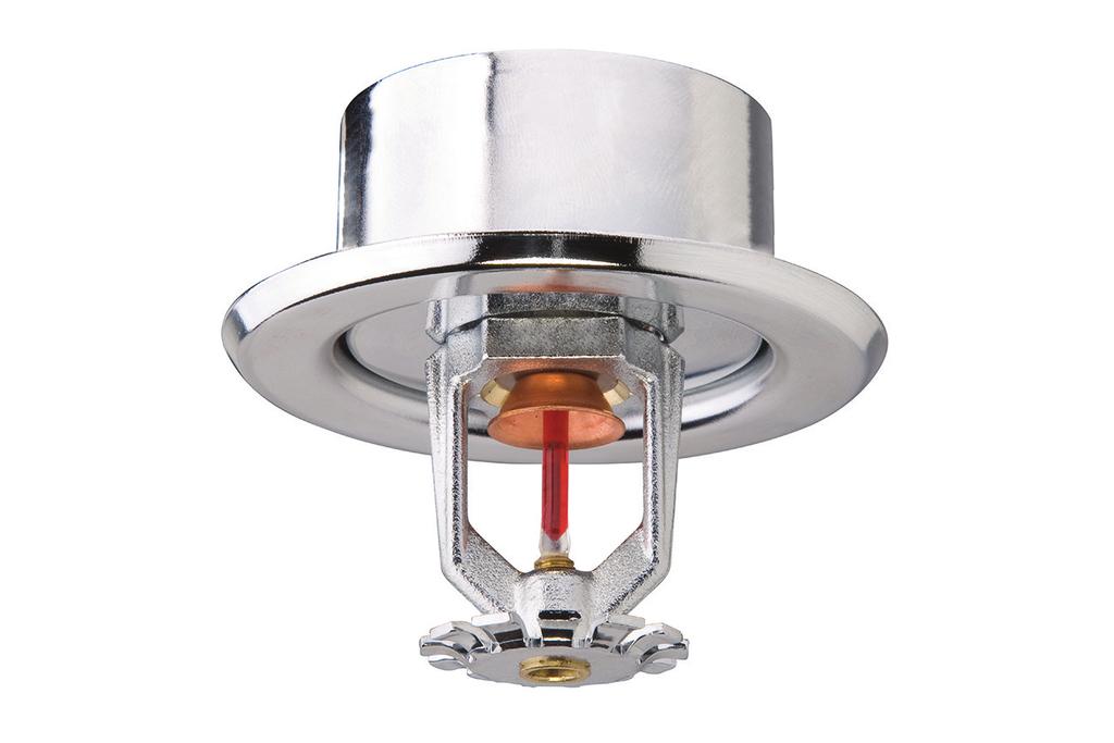 The Sprinkler, where applicable, is intended for use in areas with a finished ceiling. This recessed pendent sprinkler uses one of the following Escutcheons: A two-piece Style 0 (/ in.