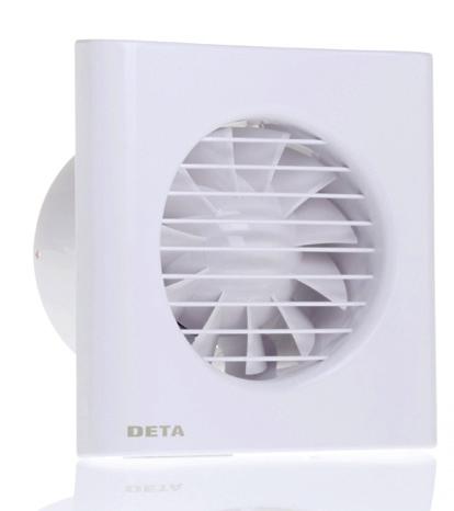 Ventilation 100mm (4 ) Extraction rate 25 litres/second or 90m 3 /hour Specific fan power 0.