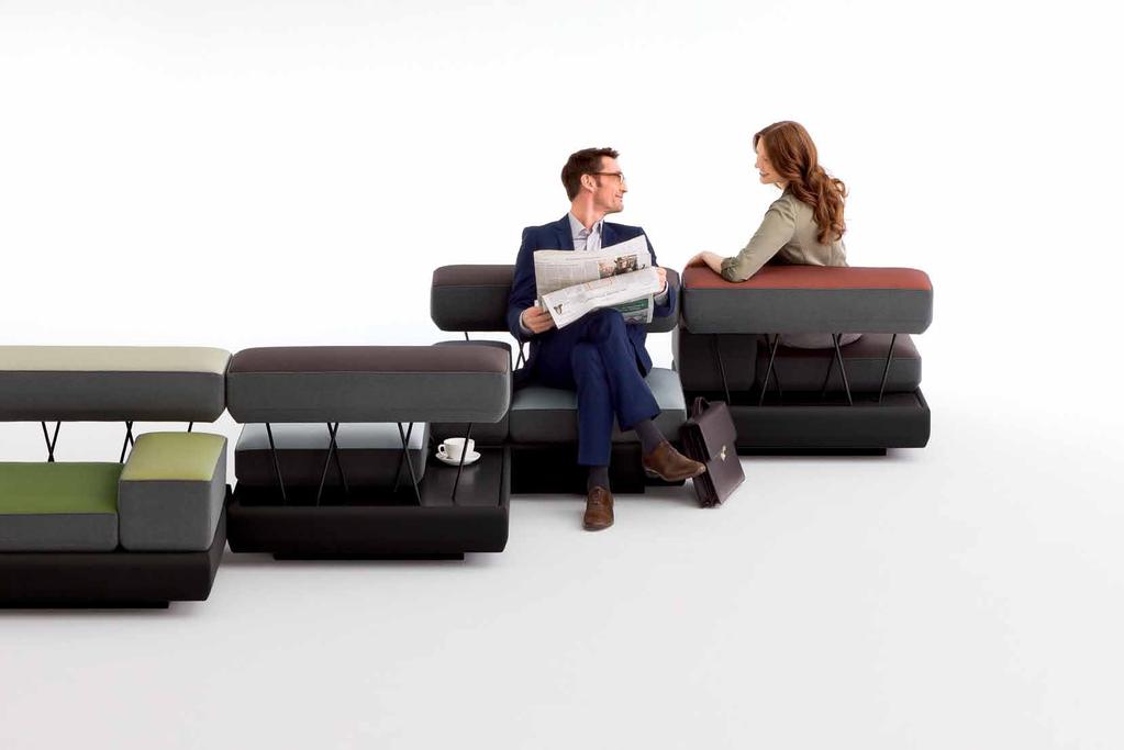 PL 510 PL 420 PL 520 PL 510 Flexible combinations For example, the modules can be connected to each other in a way that the back-rests form a line and the seats