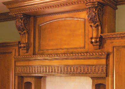 EMBOSSED / HIGH RELIEF / HAND C ARVED MANTELS Embossed White River Embossed mouldings give profiles a beautifully subtle ornamental look beyond standard mouldings.