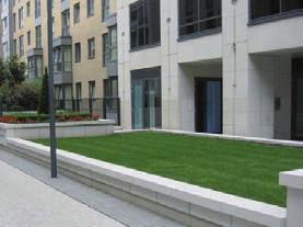 Grass finish: Using Pro-grass biotextile fabric and laid into a substrate 200mm Can tolerate higher level of traffic Grass takes approximately 4 weeks to