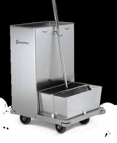 of lockable storage space Virtually no seams to eliminate contaminating crevices Type 304 stainless steel construction Easy to sanitize and keep looking new Provides antimicrobial protection