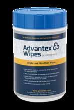 NEW ADVANTEX SINGLE-USE MICROFIBER WIPE Achieve ideal surface disinfection with the newest Advantex Wipe, constructed of 48 GSM hydroentangled, synthetic microfibers.