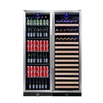 B W 50 BOTTLE WINE FRIDGE 160 CANS BEVERAGE FRIDGE This brilliant design gives you a dual or triple zone cooling system that will let you store all of your beverage needs in one area, wine, spirits,