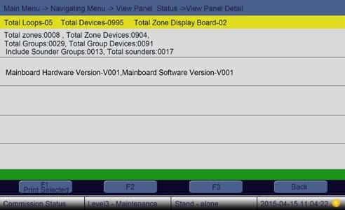 5.1.1 View Panel Status This displays all the status and the latest information of your system.