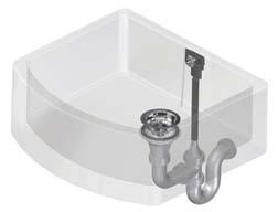 6485 P&R single bowl Waste and overflow kit for shaker 800 for single shaker 800 bowl sinks Includes: 1 X Basket