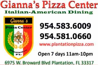 The Plantation Diner, Primestar Insurance Agency, Sunrise Animal Hospital and Gianna s Pizza Center.
