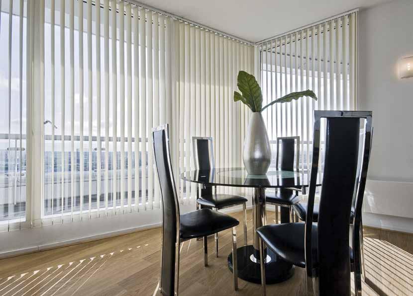 VERTICAL BLINDS VERTICAL BLINDS VERTICAL BLIND - 89MM & 127MM Riva vertical blinds are designed using Essentials fabric and are available with 89mm and 127mm wide blades.