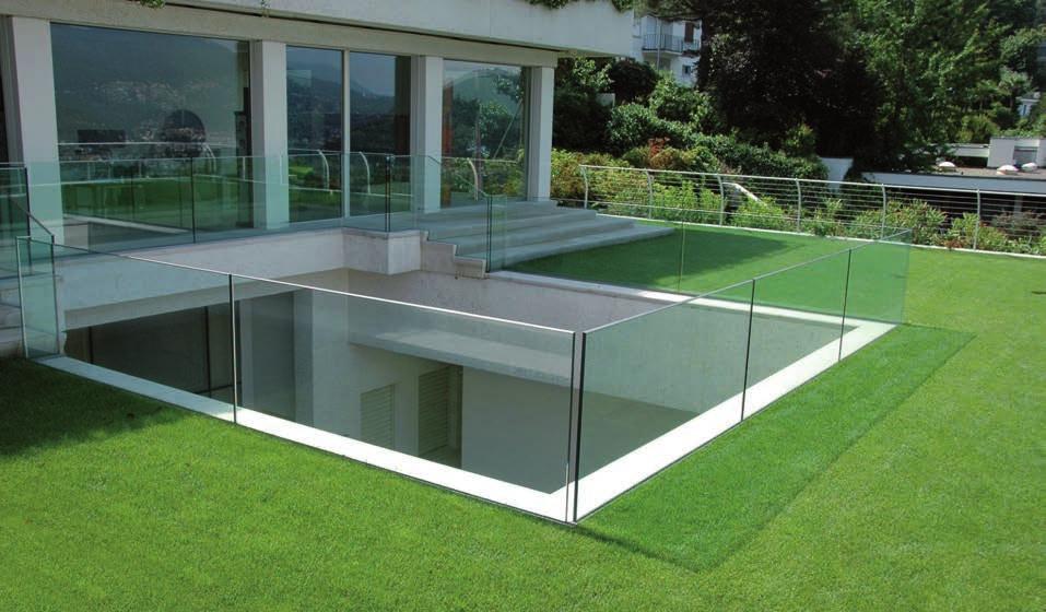 Glass parapets Glass and metal parapets Stairs Floors PARAPETS AND STAIRS OUTDOOR «THE SAFETY