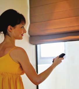The remote control enables you to open and close the curtains or adjust your blinds without getting up.