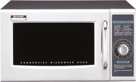 R-21LCF Medium-Duty Commercial Microwave Oven 1000W/R-21LC This medium-duty commercial microwave features the durable quality and easy maintenance of a stainless steel interior.
