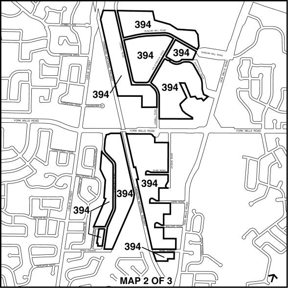 Chapter 7, Site and Area Specific Policies, is amended by adding Site and Area Specific Policy No. 394 for business park lands along the Don Valley Parkway Corridor, as follows: "394.