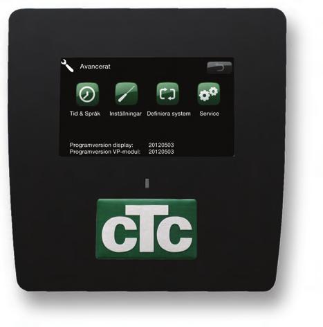 EcoLogic Intelligent Control CTC s EcoLogic Pro/Family is a unique control system the has been designed to monitor and regulate the full CTC range of heat pumps, solar panels, additional heat