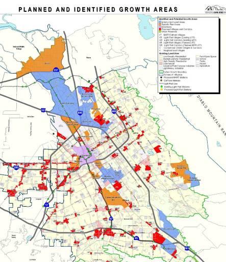 Concept: Focused Growth Support Planned Growth: 120,000 Housing Units 470,000 Jobs Grow in identified areas: - Downtown - North San