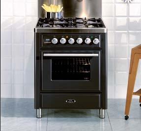 Colour Palette Antique White Matt Black Emerald Green Burgundy i Blue Stainless Steel Bright White The above colour palette can be combined with your choice of single or double ovens and up to