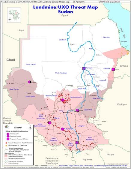 I. Problems 1.1 Surveys and Assessments: 1.1.1 Target Areas: ١ Bahr El Ghazal ٢ Equatoria ٣ Kordofan ٤ ٥ Red Sea ٦ Darfur 1.