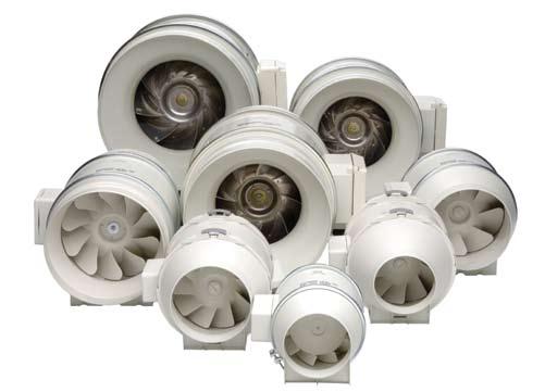 Supply/Exhaust for ducts TD-MIXVENT General details of the TD-MIXVENT range profile mixed flow fans, manufactured in plastic material (up to model 200) or in galvanized steel sheet protected with