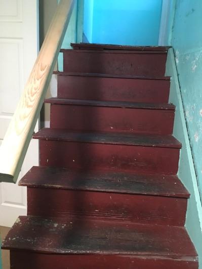 1. Stair Stairs Leading to 2nd Floor Handrail appeared secure. Guardrail balusters are spaced further than newer required 4 inches.