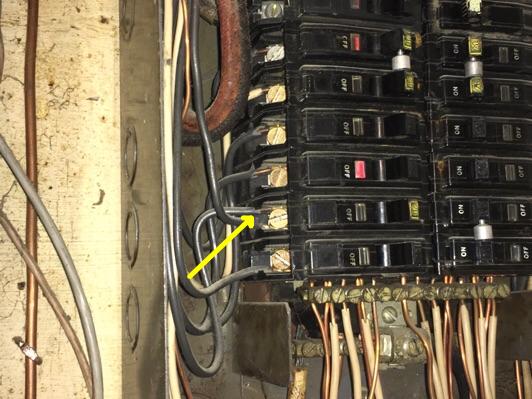 4. Wiring Type Breaker system present. Wiring sizes conform to breaker sizes overall. Smaller branch circuit wiring is copper. Neutral busbar double taps were not allowable after 2002.