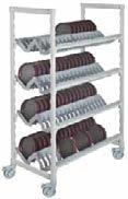 CAMSHELVING PREMIUM SERIES ACCESSORIES Dome Drying and Storage Cradle (for 540 mm deep shelf only) Use to dry and safely store up to 10 patient meal delivery domes or plate covers upright.