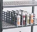 CAMSHELVING ELEMENTS SERIES ACCESSORIES Shelf Divider Stack and separate items stored on shelves. Made of highly durable ABS plastic. Installs directly onto solid or vented shelves.