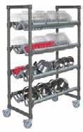 CAMSHELVING ELEMENTS SERIES ACCESSORIES Vertical Drying and Storage Cradle (for 610 mm deep shelf only) Modular 7-slot rack designed for drying and storing trays, sheet pans, cutting boards and lids.