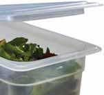 Use Cambro StoreSafe food rotation labels on translucent food pans to manage inventory and reduce waste.