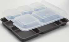 Compartments 22,6 x 27,2 x 6,6 911CPC Lid fits both trays 22,6 x 27,4 x 1,4 Case Pack: 24 9114CW/9114CP SEPARATOR COMPARTMENT TRAYS Six compartment tray designed specifically for in-cell feeding