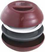 TEMPERATURE RETENTION SYSTEMS Insulated Dome 22,86 cm Ceramic Plate Camduction Base Camduction Bases are durable and dishwasher safe. Resistant to chips, cracks and breaks.