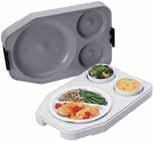 TABLOTHERM INSULATED TRAYS SPECIFICATIONS Material Characteristic Performance Heat Retention Dishwasher Safe Stackable Minimum Food & Plate Temperature before Plating Individual Dish Cover