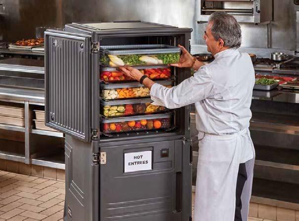 PRO CART ULTRA (HOT, COLD AND/OR PASSIVE) The first holding cabinet and transport cart to actively hold both hot and cold food at the same time without a compressor.
