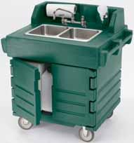 CAMKIOSK HAND SINK CART, WORK STATION & EQUIPMENT STAND Hand Sink Cart Self-contained, electric hand washing system can be used alone or with CamKiosk Cart.