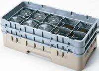 HALF SIZE CAMRACKS FOR STEMWARE & TUMBLERS Very effective for carrying less weight and for storing drinkware in space-restricted locations. Ideal for small under-counter glasswashers.