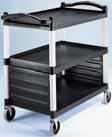 KD SERVICE CART AND KD UTILITY CART Versatile, durable and economically-priced carts. Marine rails and lightly-textured polypropylene shelves keep contents in place.
