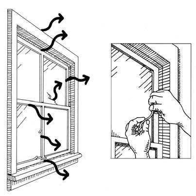 Part 1b Preventing loss of heated (or cooled) air Once you have reached a comfortable temperature indoors, your aim is to keep it that way.