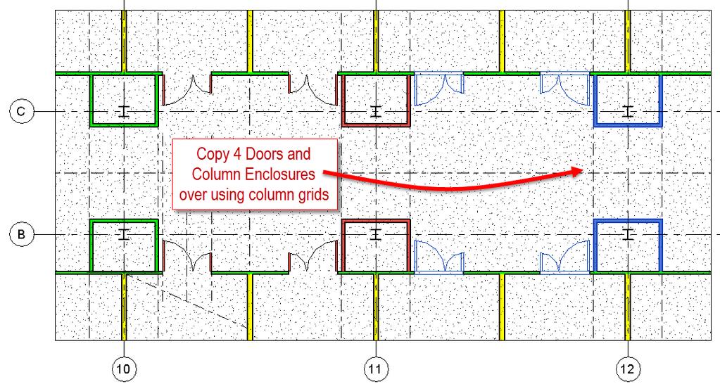 Lab : Copy Doors Structure Corridor Interior Wall: Copy the