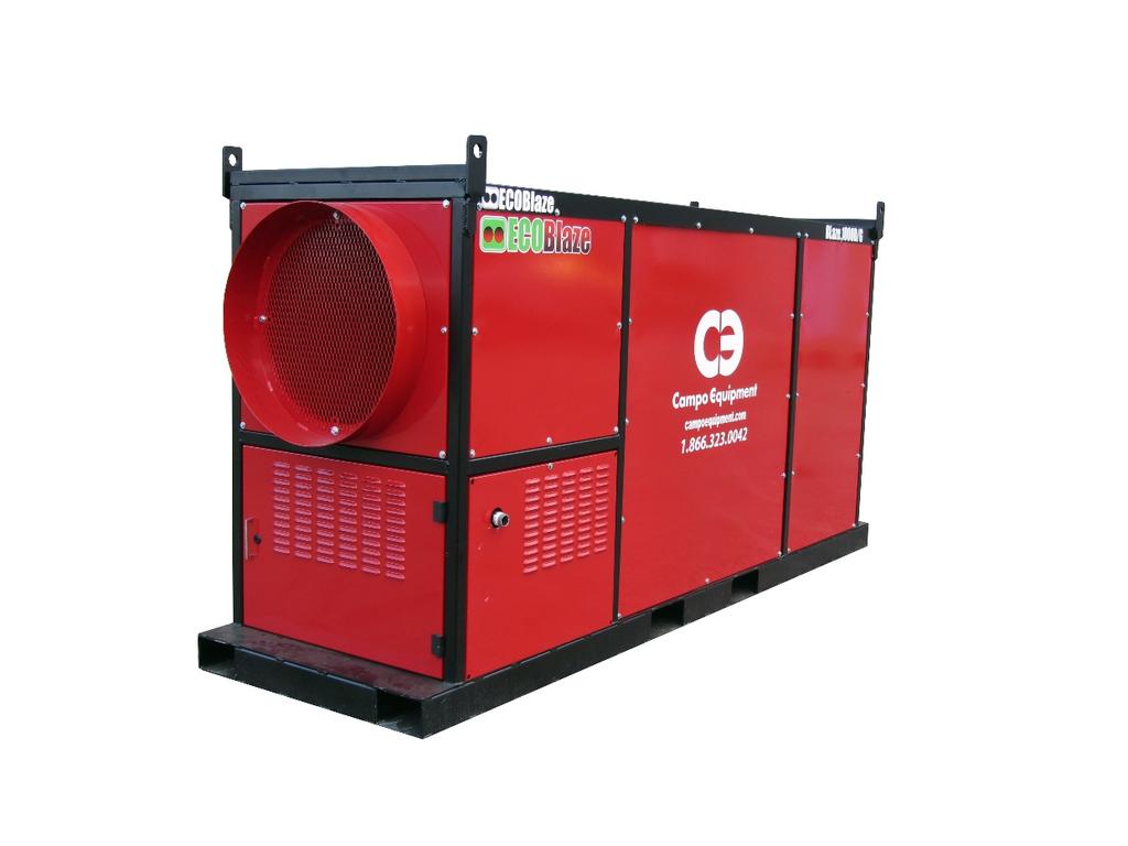 THE BLAZE 1000 DG High Performance Portable Heating Efficient, Reliable, Safe & Easy to Service ADDED FEATURES Unique High Static Fan allows recirculation of warm inside air, resulting in fuel