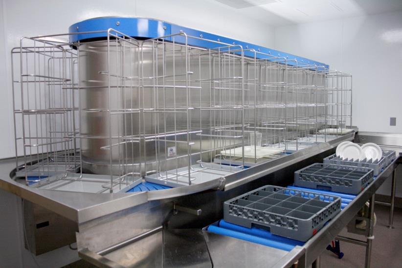 Commercial Dishwashing Equipment Conveyor dishwashers can have up to three tanks, one each for wash, rinse, and sanitizing cycles.
