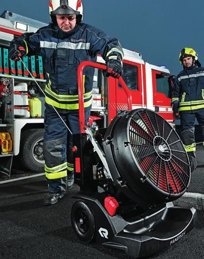 Rosenbauer FANERGY Two drive variants. Combustion engine The powerful version. The FANERGY high performance fan with combustion engine is the most powerful and lightest model.