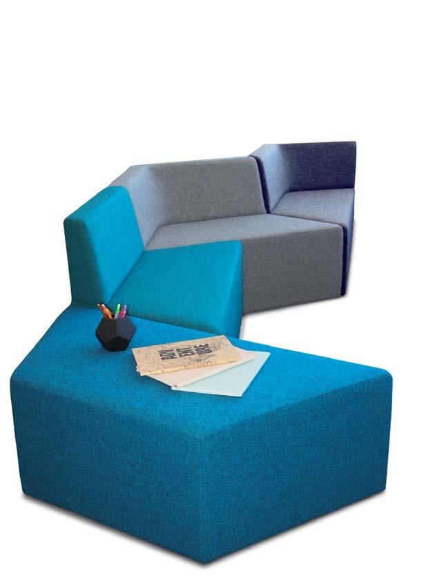 OFFICE LINE SOFT FURNISHINGS THE TETRIS OTTOMAN This versatile lounge encourages new ways of working.