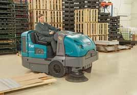 KEY S30 SWEEPER FEATURES TO HELP MAXIMIZE PRODUCTIVITY, REDUCE COSTS, INCREASE SAFETY Patented SweepMax Plus cyclonic dry dust separation technology removes an
