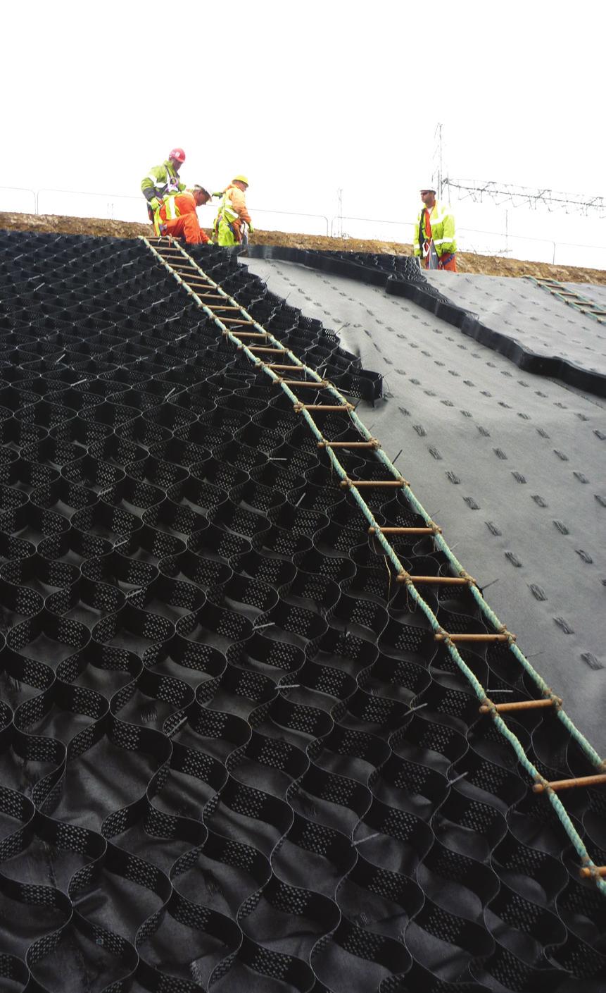Project Information Client Scottish Southern Energy (SSE) Main Contractor Balfour Beatty Sub-Contractor Lining Technology Products Abtex SG60P/60PL Looped Geotextile Erosaweb GWX 150/300 Abfix Ties