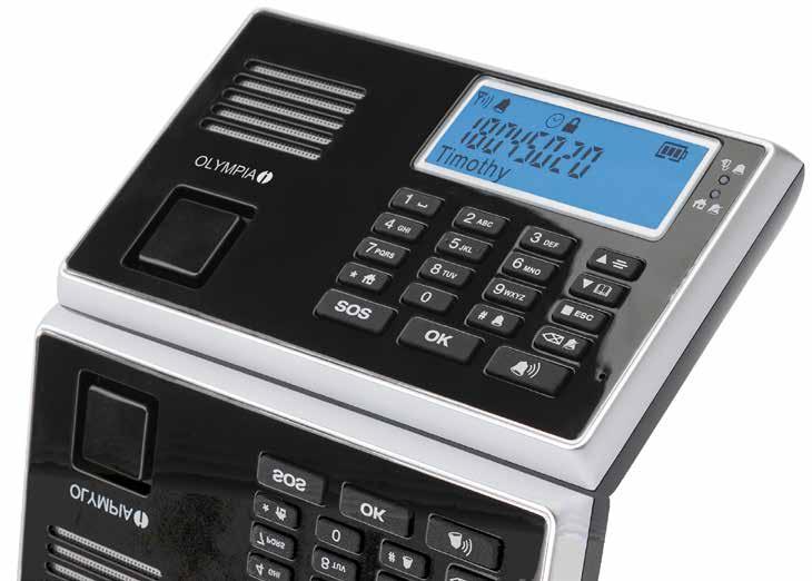 - integrated PSTN phone dialling - *Depending on building architecture and materials used Large, luminous, LC display with 13-character display Display