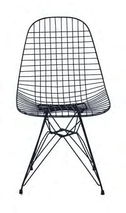 603_n Two wire chairs by Eames Description: For the design of the iron Wire Chair (1951)