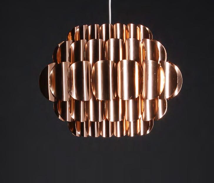 204_ Ceiling lamp in copper by Werner