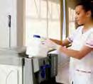 WITH CLEANING SOLUTION Fill tanks with choice of cleaning solution or disinfectant