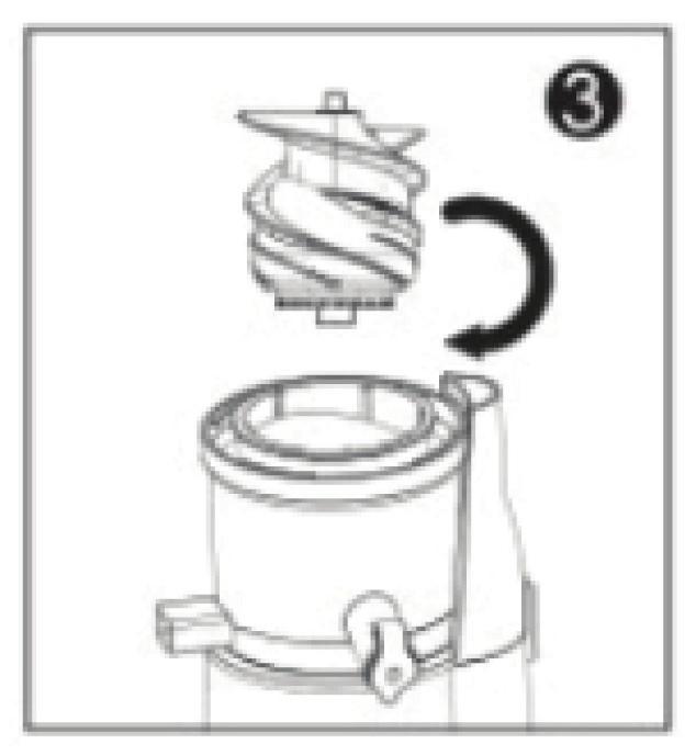 1. Turn ON the machine and pour in water, this will immediately push out the remaining residue left in the chamber and Auger. 2.